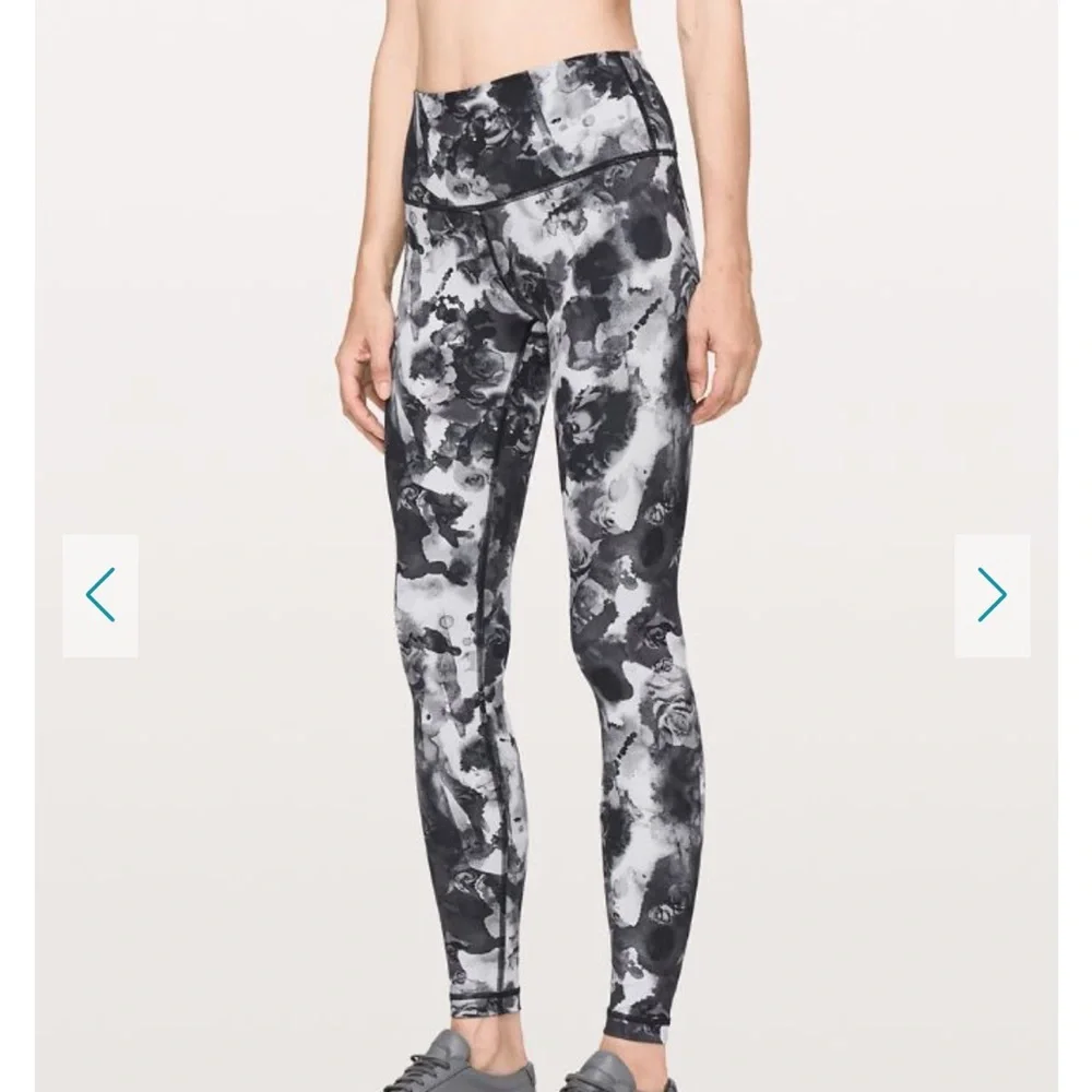 Rare Lululemon Align Tight Obscured Black Dusty Mauve